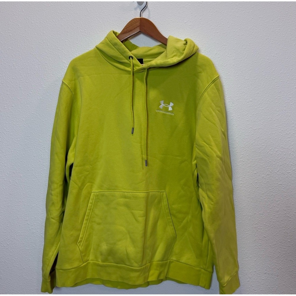 Men's UA‎ Icon Fleece Hoodie X-Large Green XL - Picture 4 of 12
